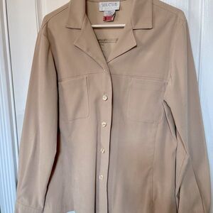 Women's Tan Button-Up Top